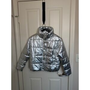 Royal Matrix Silver Puffer Jacket — NWT (Size Small)
